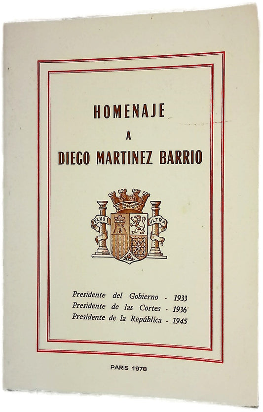 Homenaje a Diego Martínez Barrio