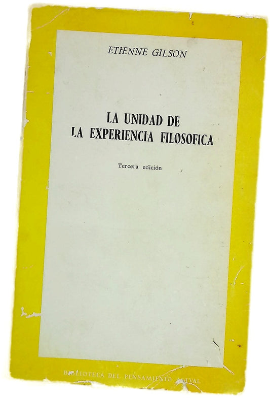 La unidad de la experiencia filosófica