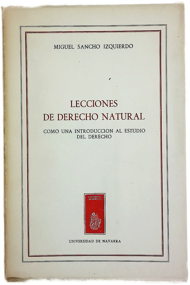 Lecciones de Derecho natural como una introducción al estudio del Derecho